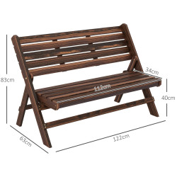 Садовая скамейка Outsunny 84G-318V00TN (Brown) Thumb