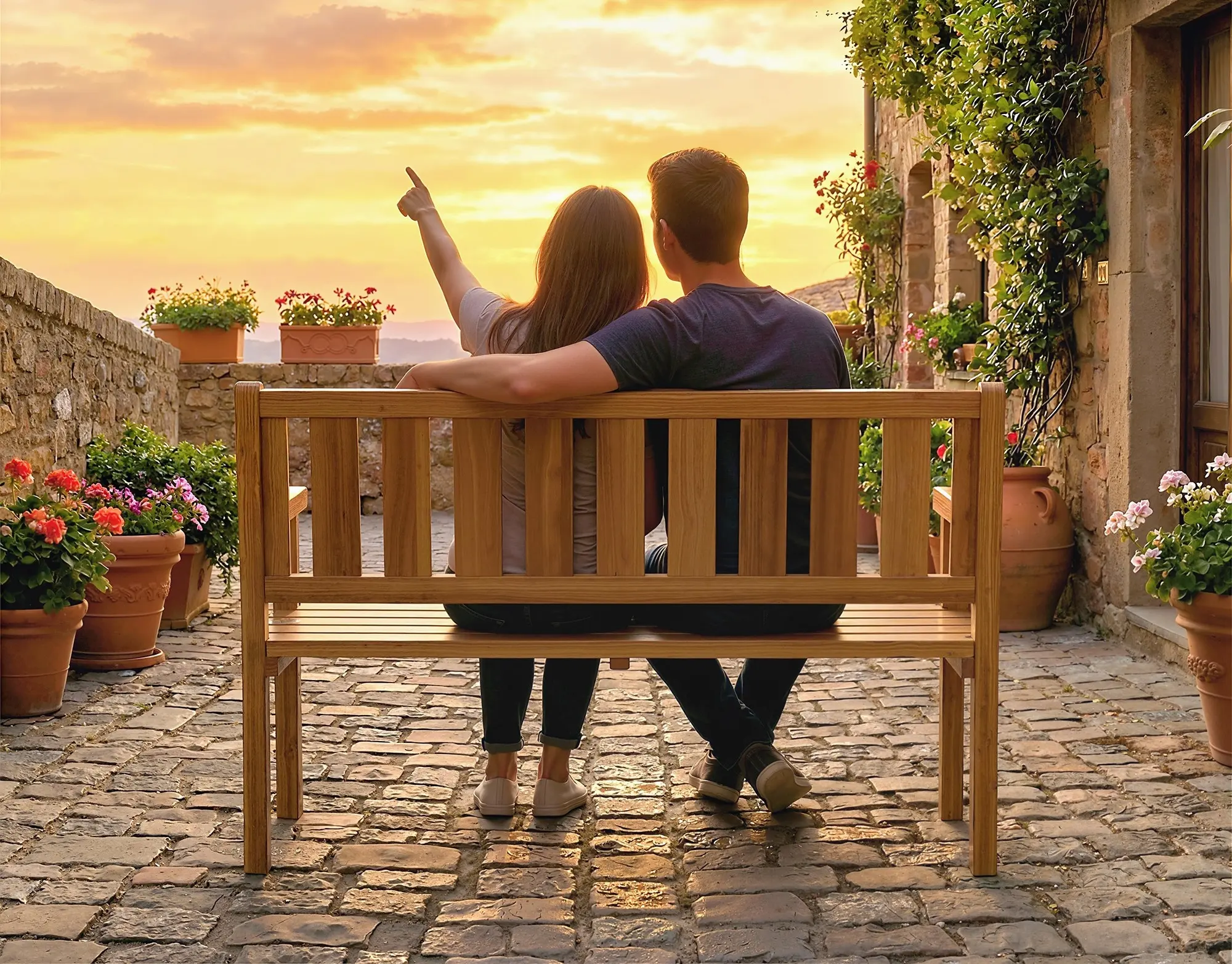 Садовая скамейка Outsunny 84K-069V00TK (Teak) - 8