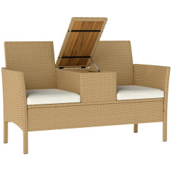 Banca de gradina Outsunny 860-350V00CW (Khaki/Cream) Thumb
