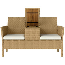 Banca de gradina Outsunny 860-350V00CW (Khaki/Cream) Thumb