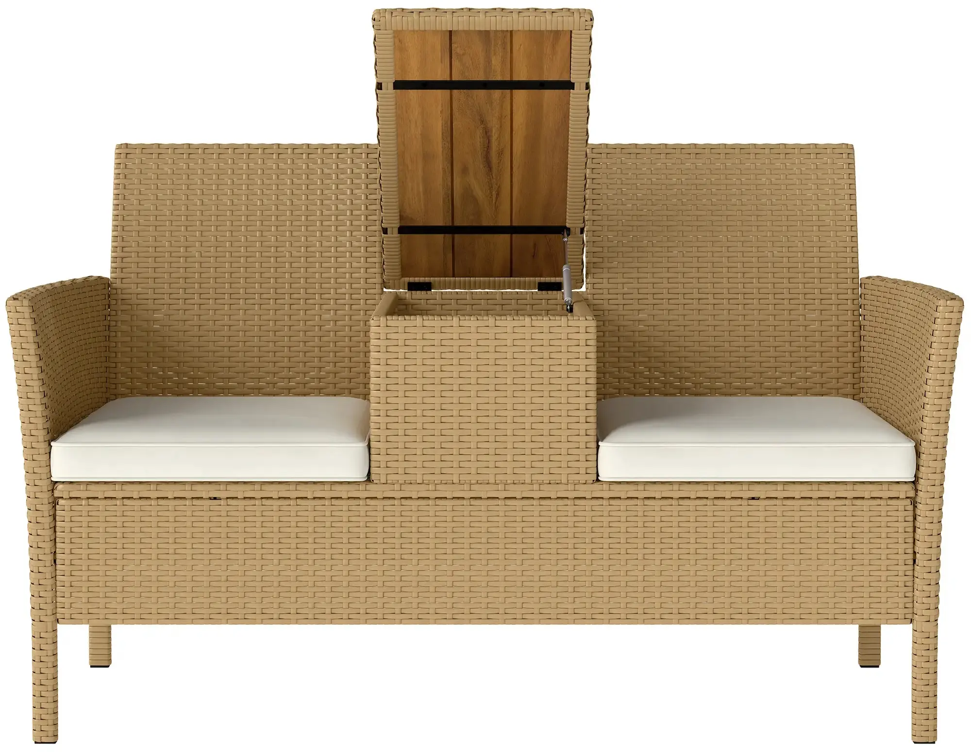 Banca de gradina Outsunny 860-350V00CW (Khaki/Cream) - 3