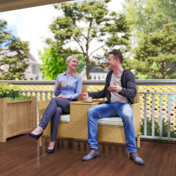 Banca de gradina Outsunny 860-350V00CW (Khaki/Cream) Thumb