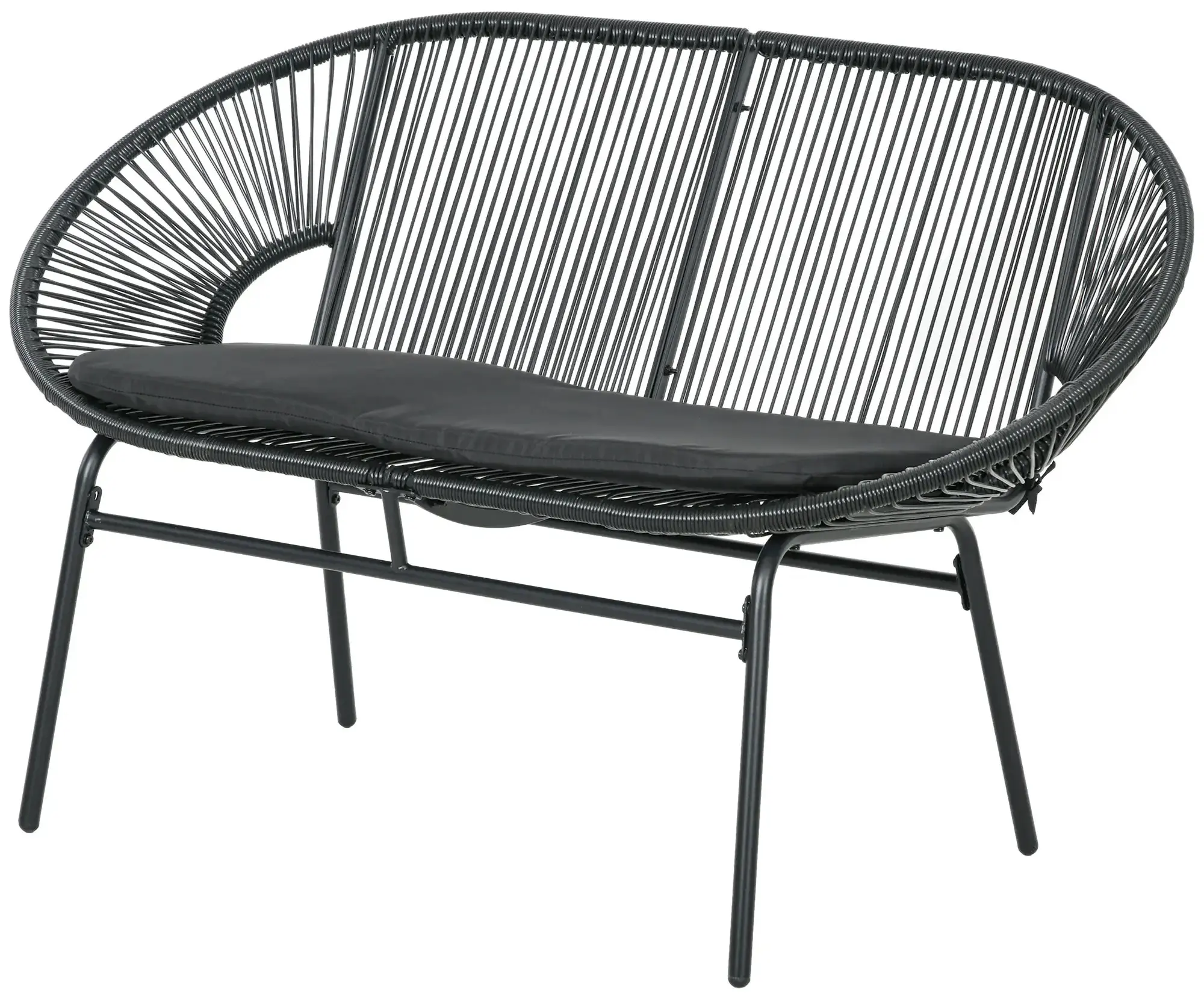 Садовая скамейка Outsunny 867-177V01BK (Black) - 3