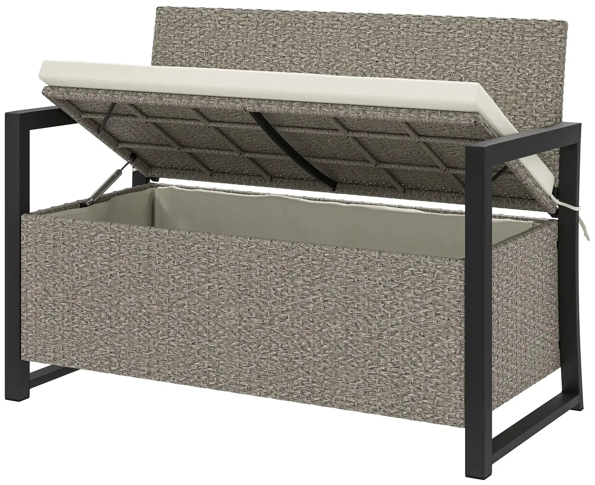 Садовая скамейка Outsunny 867-221V00CW (Cream White/Grey) - 3