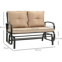 Banca Outsunny 84B-840 (Khaki/Black) Thumb