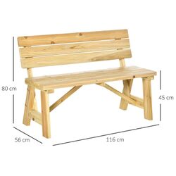 Banca Outsunny 84B-844ND (Natural) Thumb