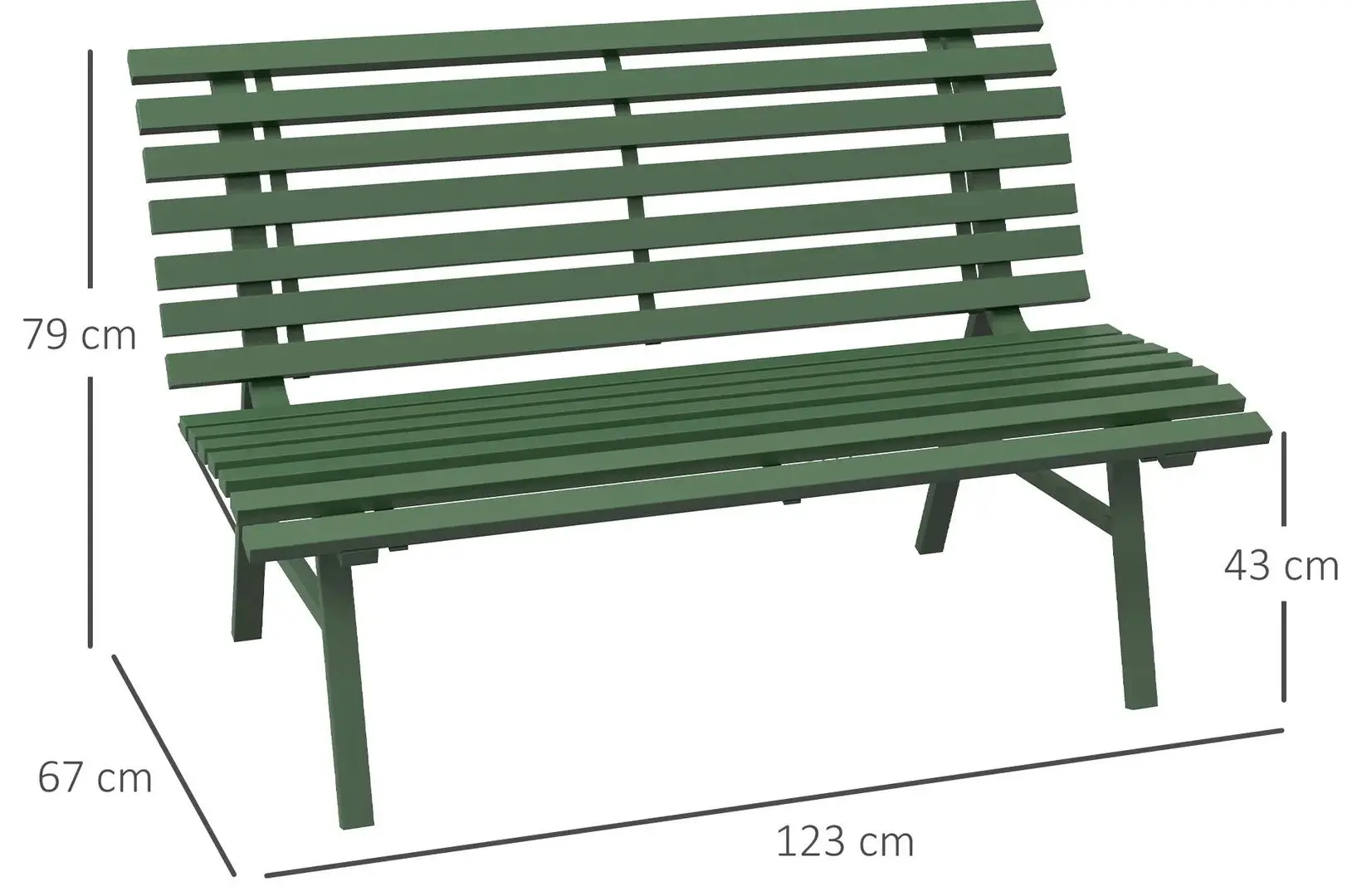 Banca Outsunny 84G-206V00GN (Green) - 6