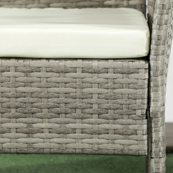 Banca cu masuta Outsunny 867-181V00GG (Cream/Grey) Thumb