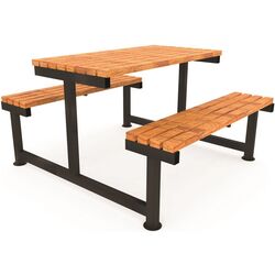Набор стола с двумя скамейками PlayPark Bk-04 (Woody/Black)