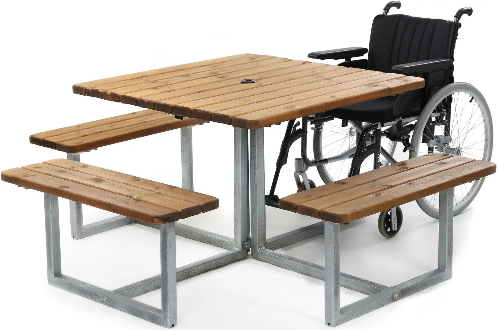 Set masa cu banci si loc pentru persoane cu dizabilitati PlayPark PD-013 (Woody) - 2