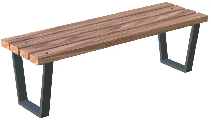 Скамья Playpark Bk-01 (Black/Wood)