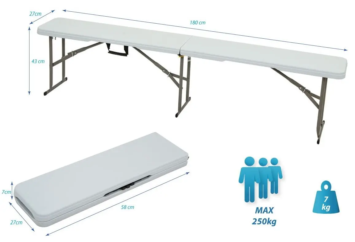 Scaun pliabil Saska Garden 1039848 (White)