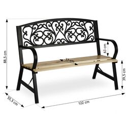 Скамейка Sofotel Ivy (Black/Natural) Thumb