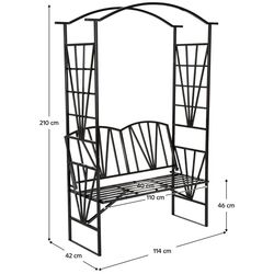Скамейка Tempo Kondela Haifa (Black) Thumb