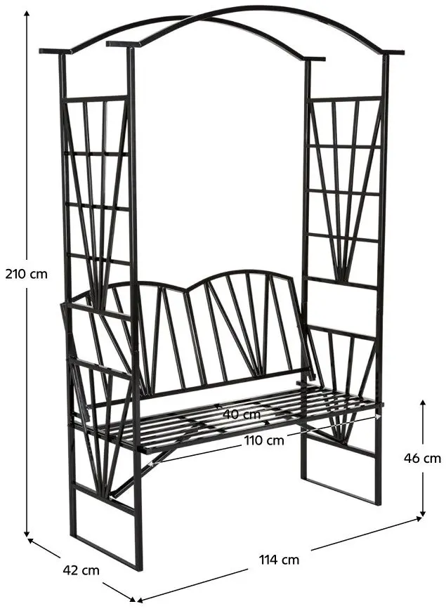 Скамейка Tempo Kondela Haifa (Black)