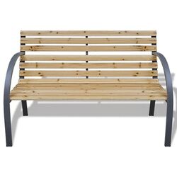 Скамейка Tempo Kondela Lacea (Black/Natural) Thumb