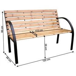 Скамейка Tempo Kondela Lacea (Black/Natural) Thumb