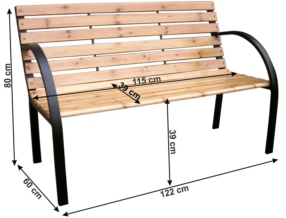 Скамейка Tempo Kondela Lacea (Black/Natural)