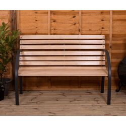 Скамейка Tempo Kondela Lacea (Black/Natural) Thumb