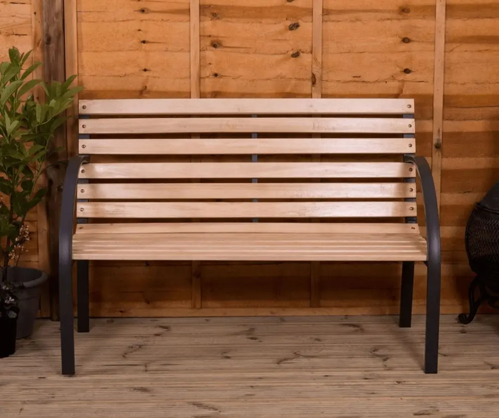 Скамейка Tempo Kondela Lacea (Black/Natural)