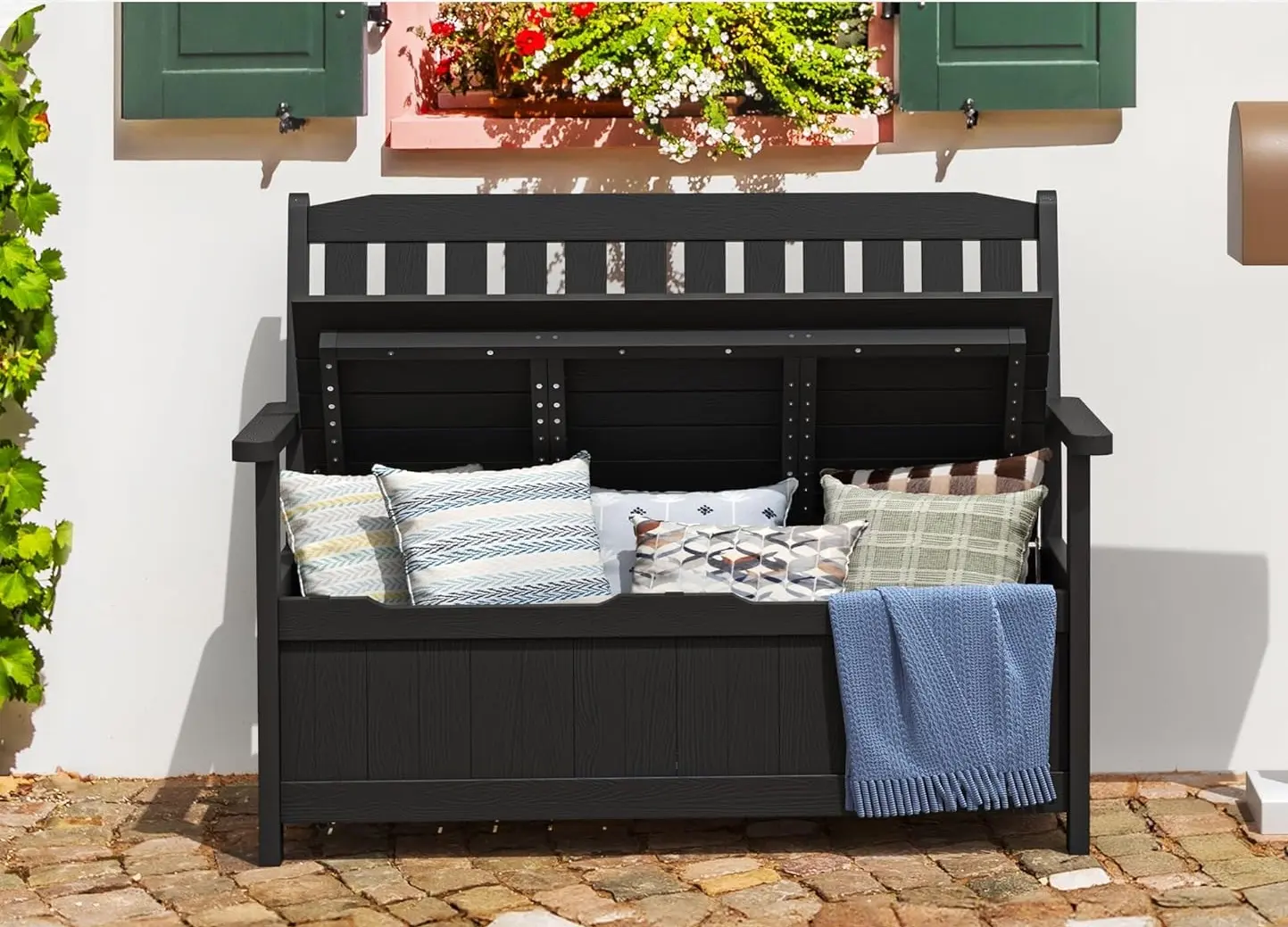 Скамейка Costway JV12803DK (Black) - 4