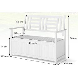 Скамейка Costway JV12803WH (White) Thumb
