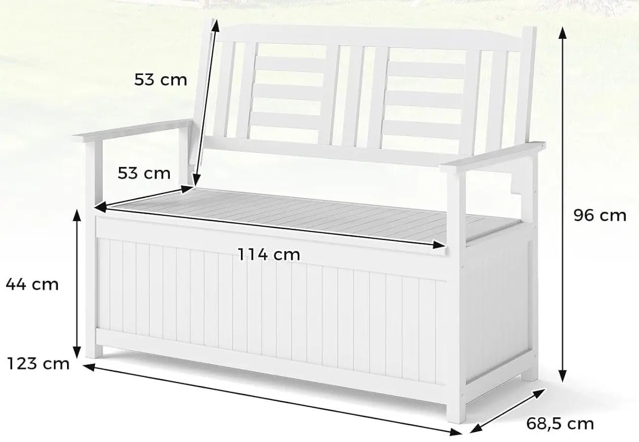 Скамейка Costway JV12803WH (White) - 3