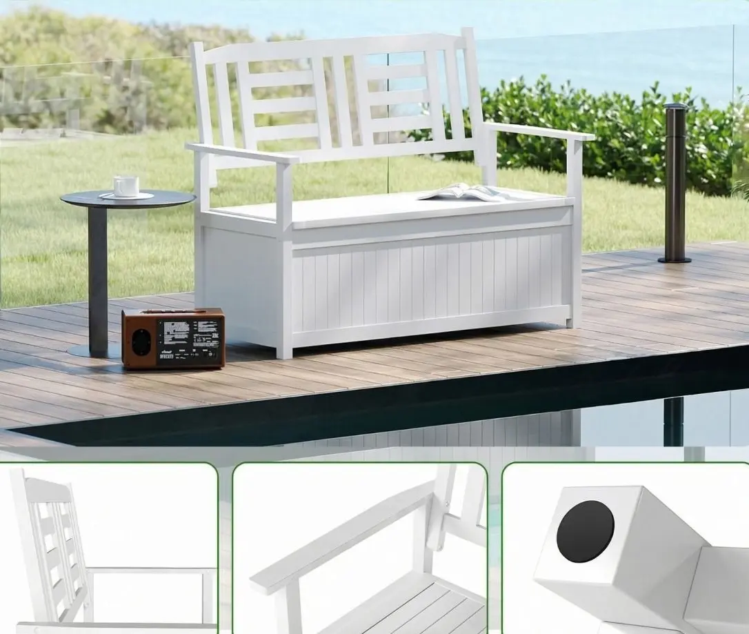 Скамейка Costway JV12803WH (White) - 4