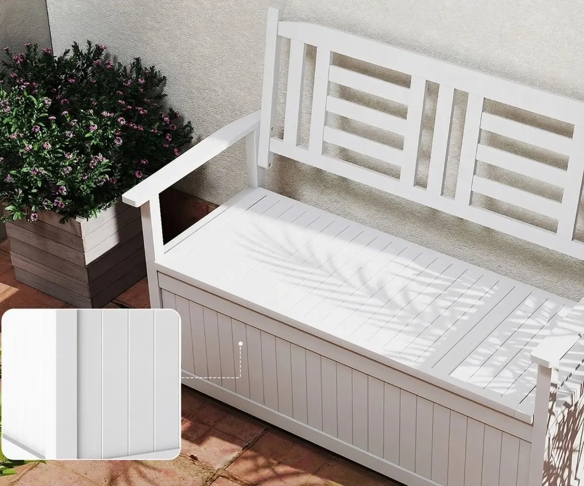 Скамейка Costway JV12803WH (White) - 5