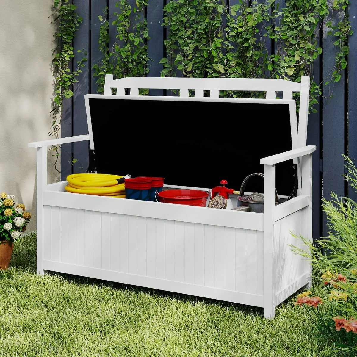 Скамейка Costway JV12803WH (White) - 6