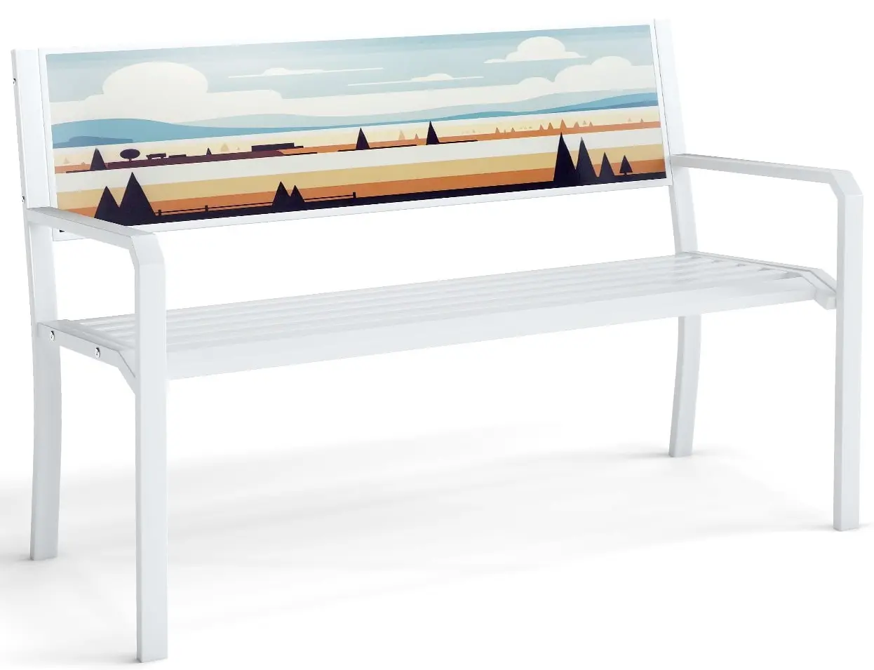 Banca Costway NP12199WH (White) - 2