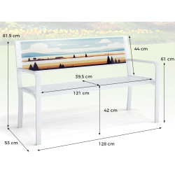Banca Costway NP12199WH (White) Thumb