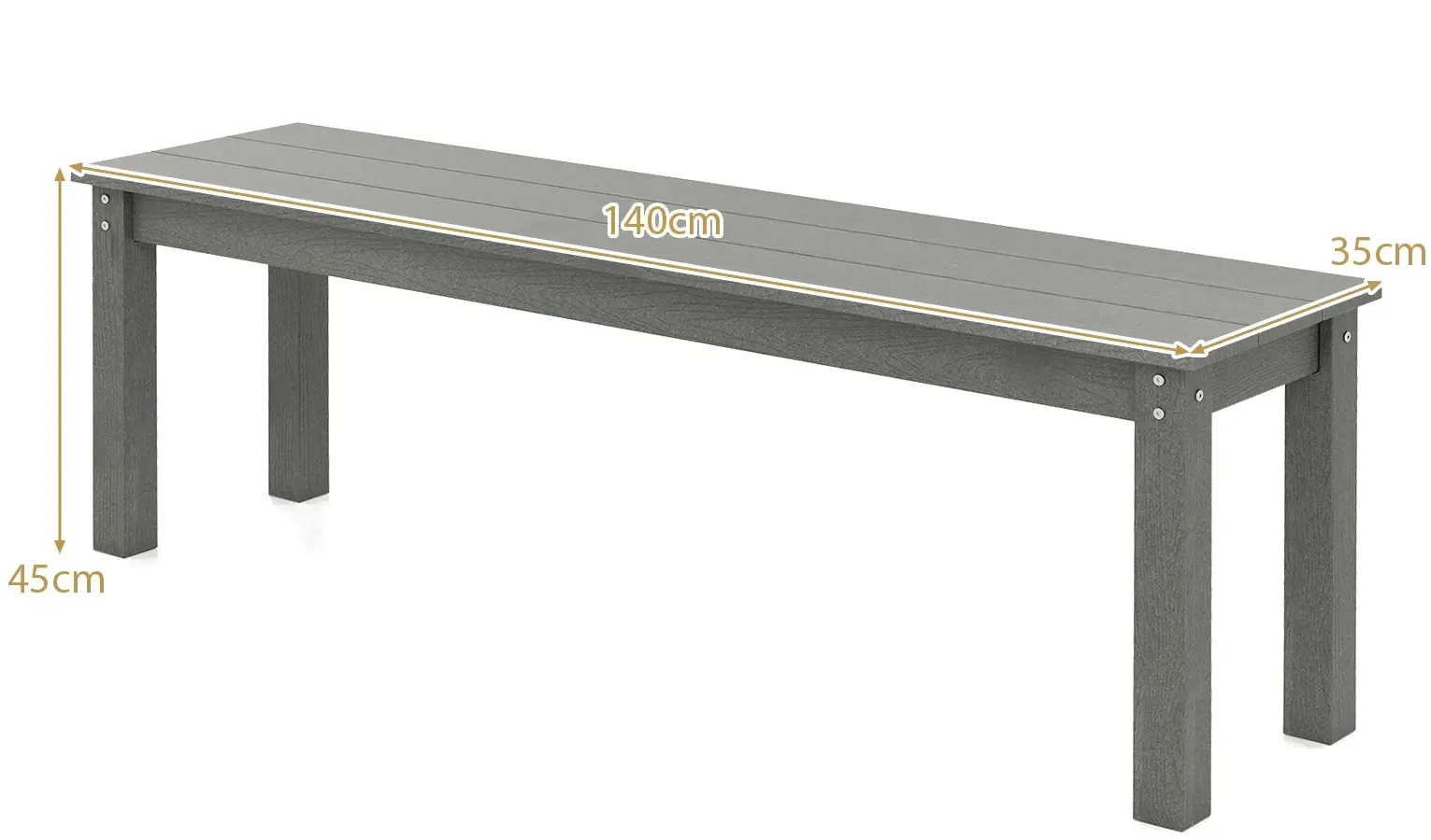 Скамейка Costway NP12457GR (Grey) - 3