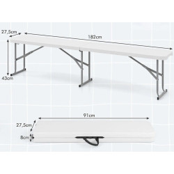 Scaun pliabil Costway NP11891WH-1 (White) Thumb