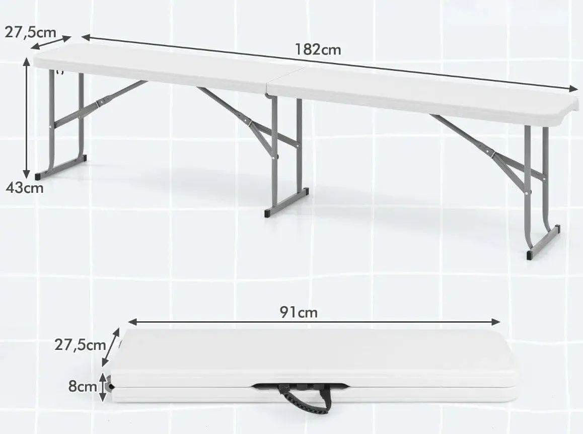 Scaun pliabil Costway NP11891WH-1 (White) - 3