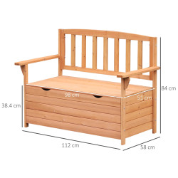 Banca de gradina Outsunny 84B-311 (Natural) Thumb