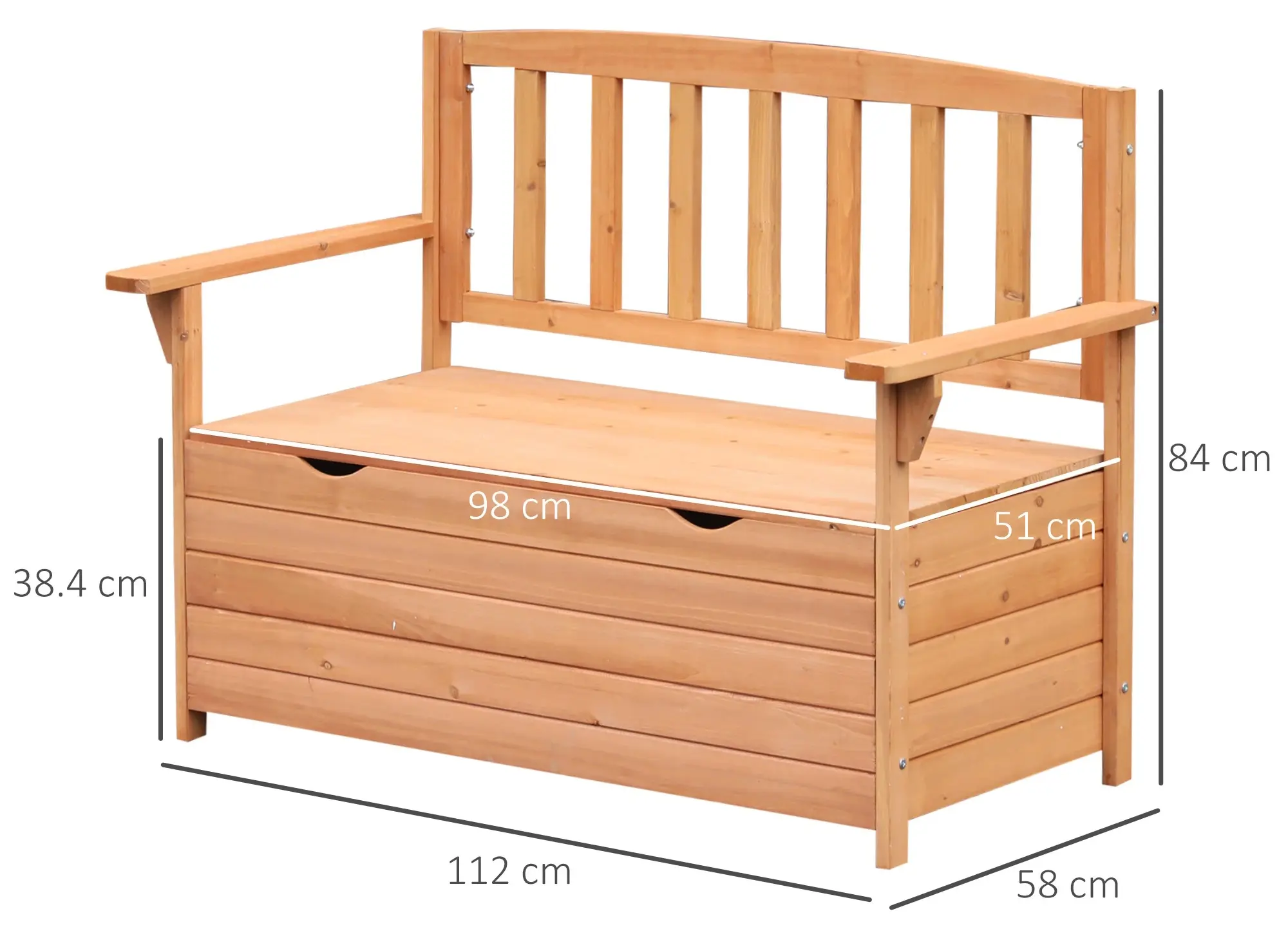 Banca de gradina Outsunny 84B-311 (Natural) - 4
