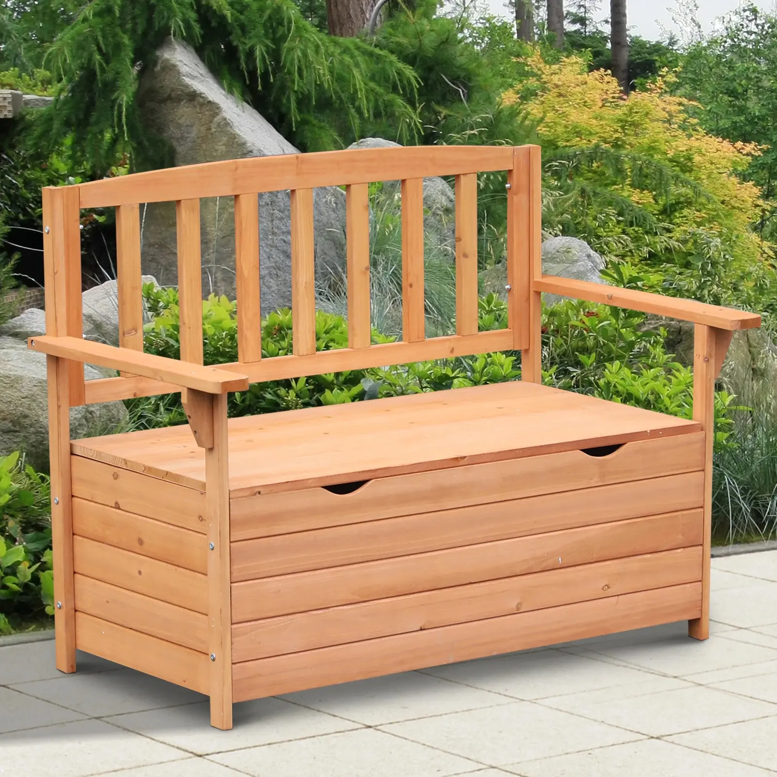 Banca de gradina Outsunny 84B-311 (Natural) - 9