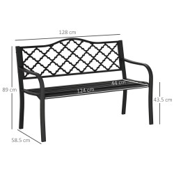 Banca de gradina Outsunny 84B-754 (Black) Thumb