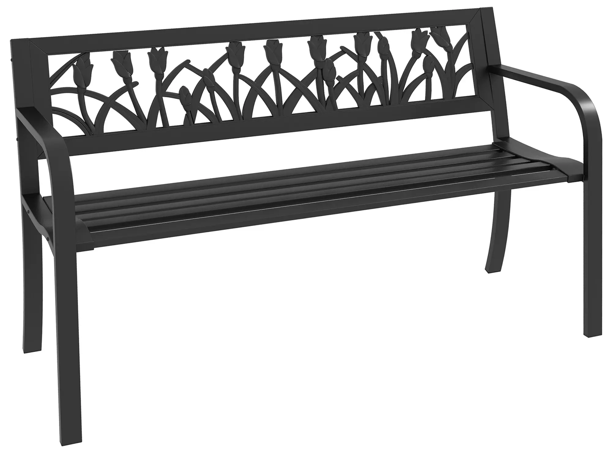 Banca de gradina Outsunny 84G-246V00BK (Black) - 2