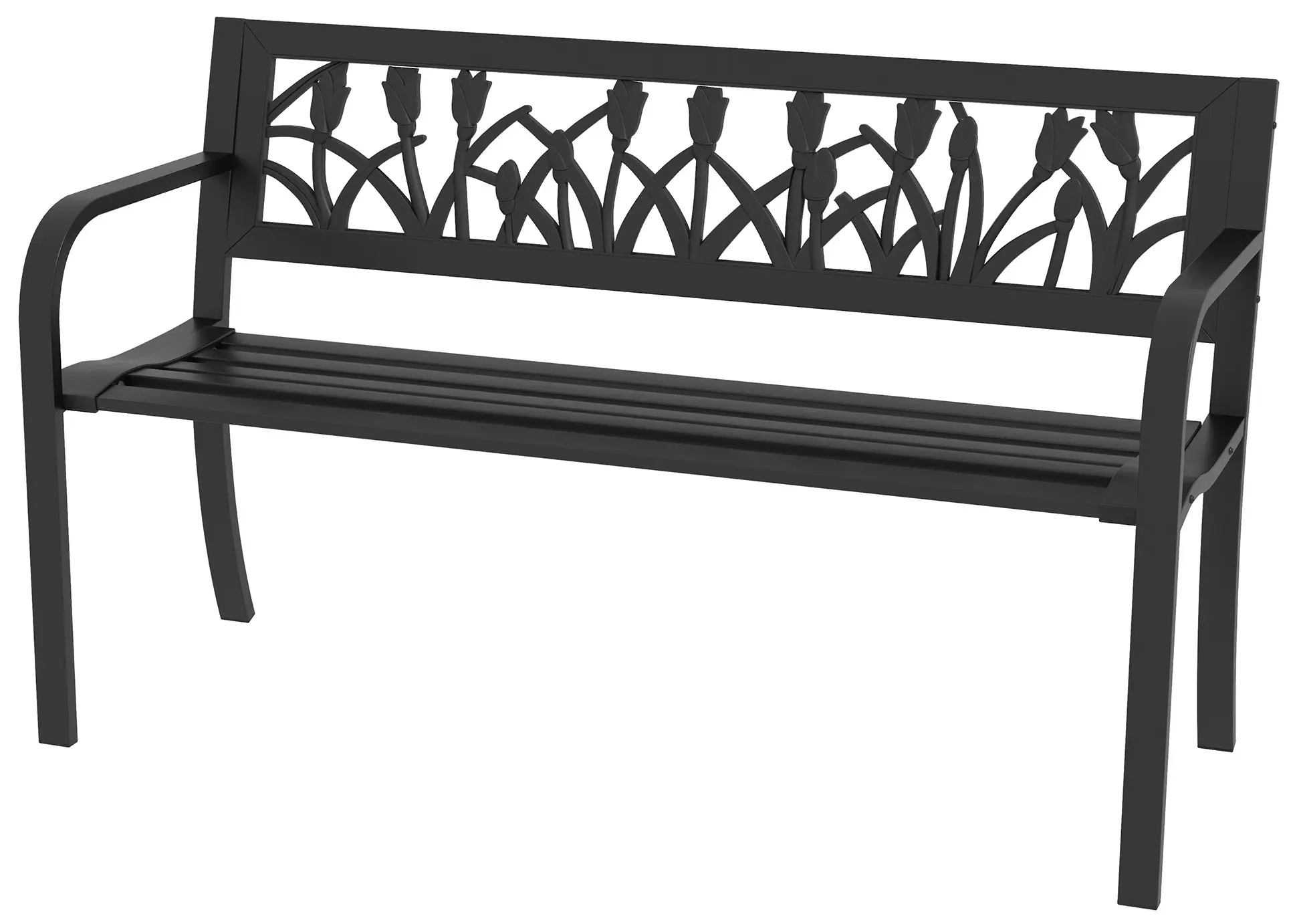 Banca de gradina Outsunny 84G-246V00BK (Black) - 3