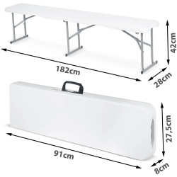 Скамейка складная Plonos 440200 (White) Thumb