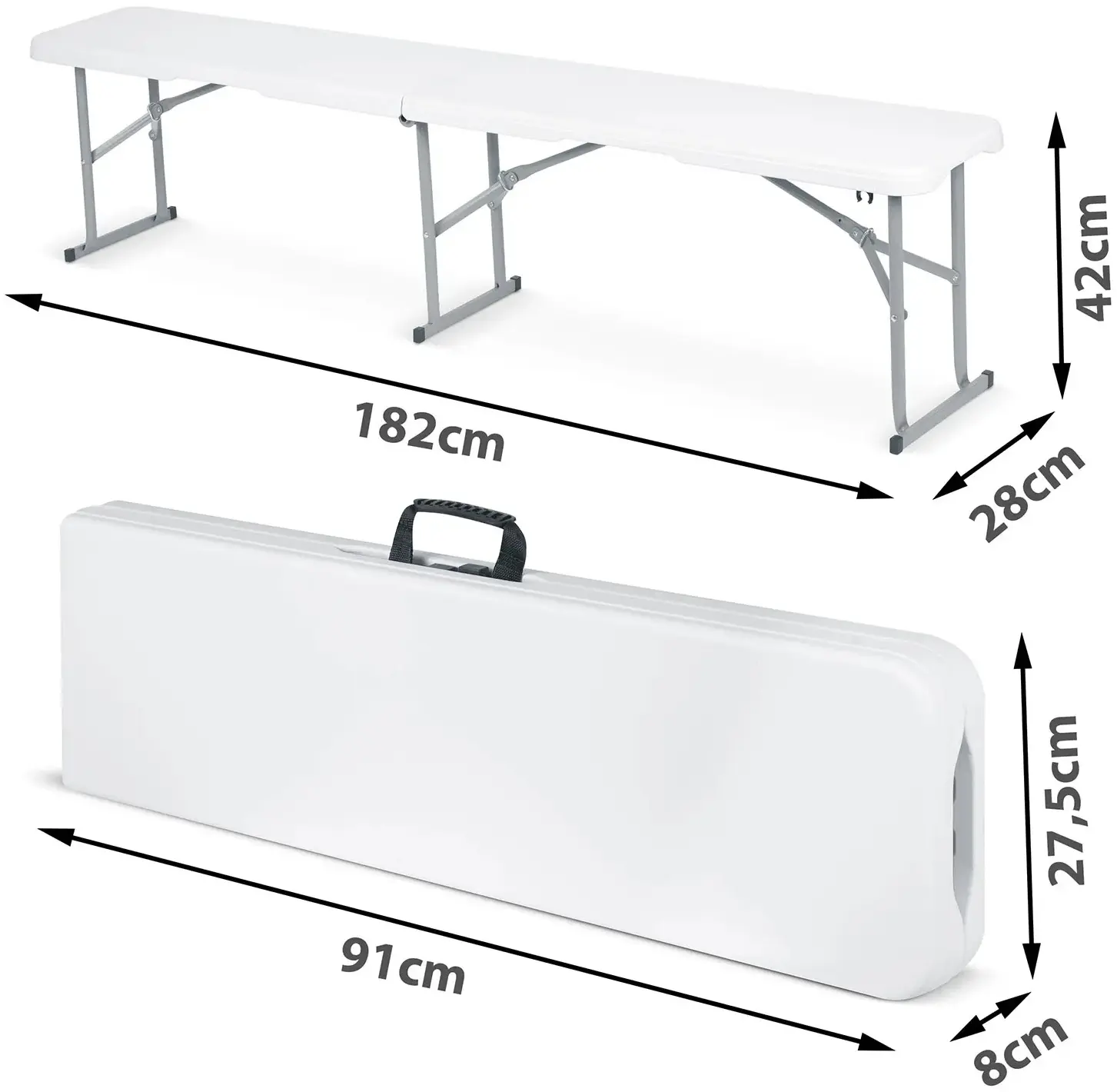Скамейка складная Plonos 440200 (White) - 5