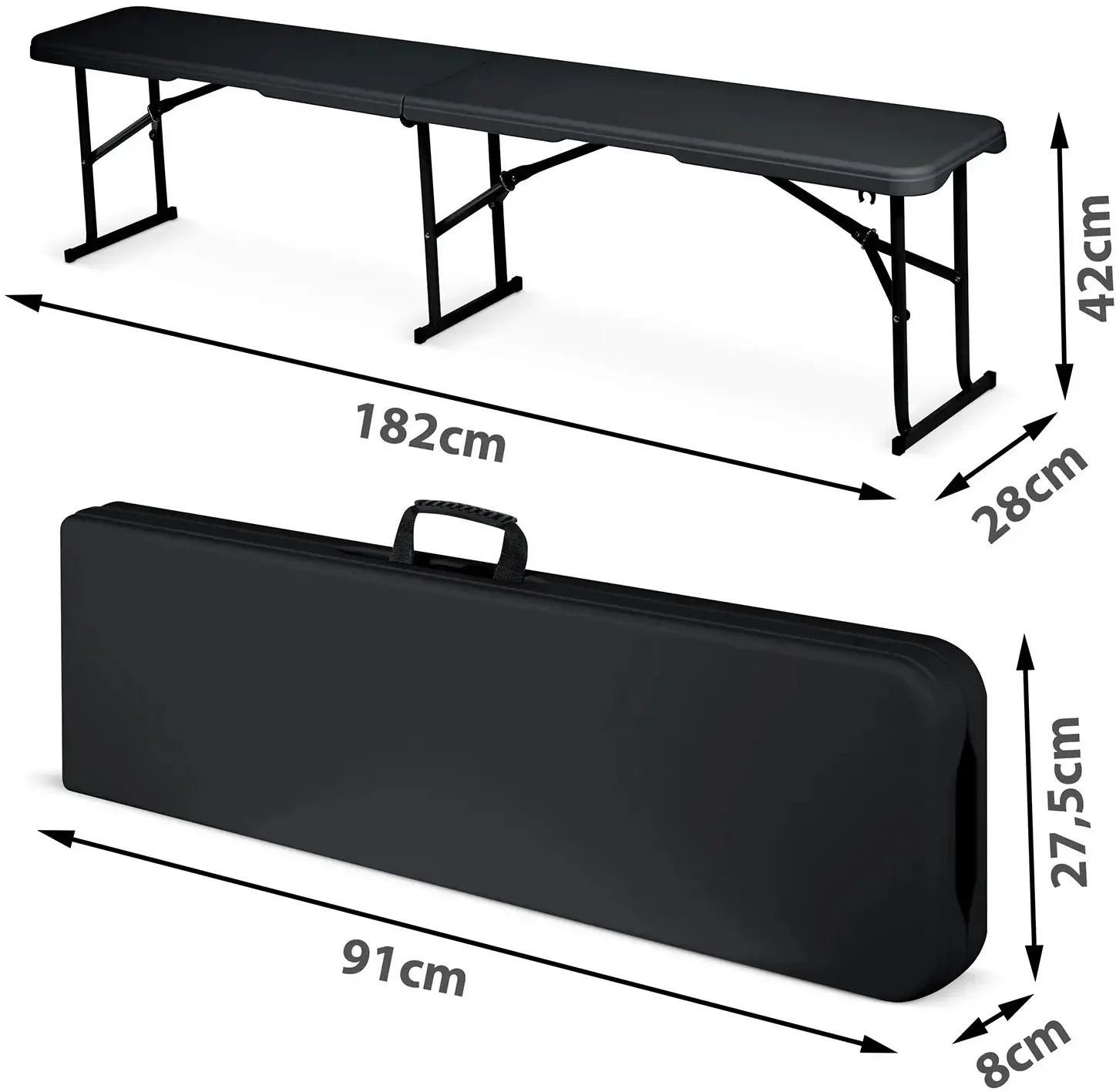 Скамейка складная Plonos 440201 (Black) - 7