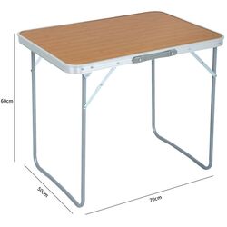 Masa pliabila Akord Ares (Silver/Brown) Thumb