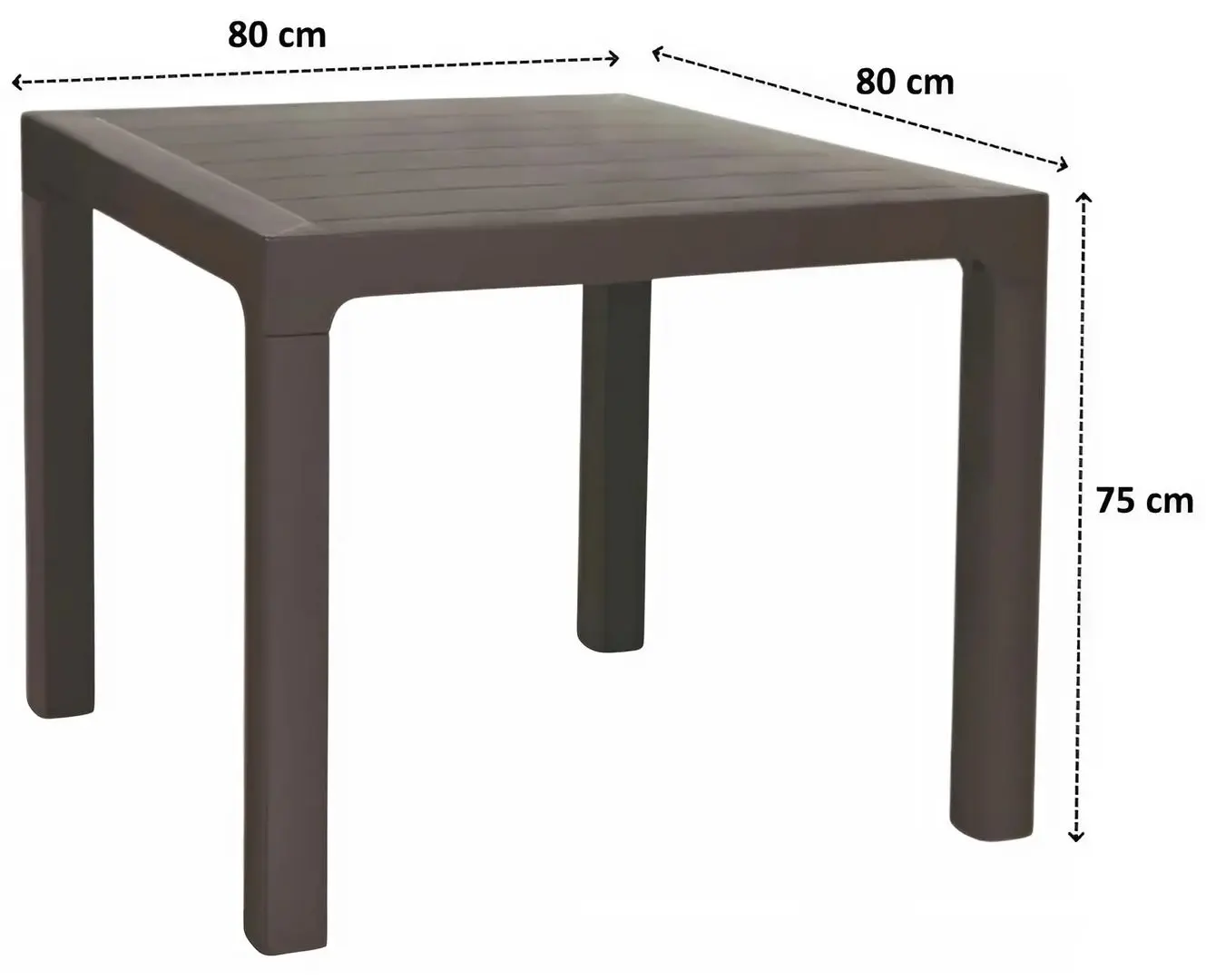 Masa Arizona 80x80 cm (Brown)