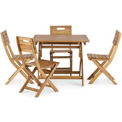 Masa Blooma Denia 90x90 (Acacia Wood) Thumb