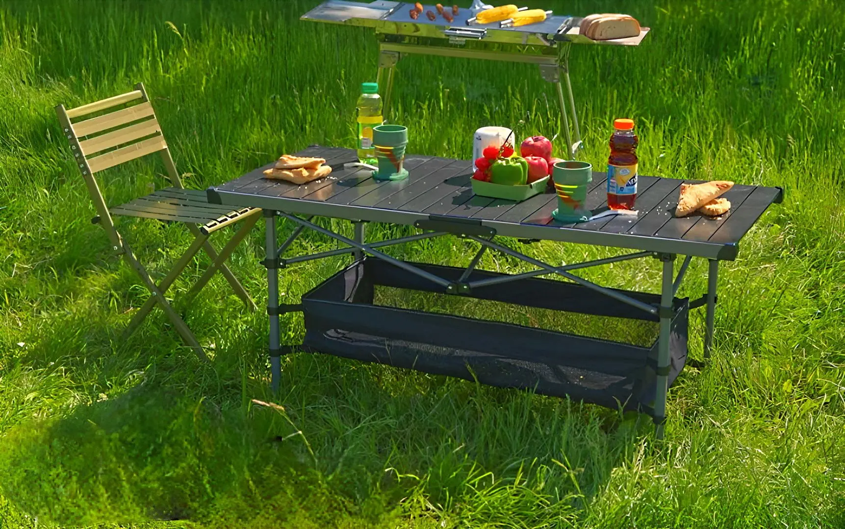 Стол складной Cattara Roll TT13492 (Black)