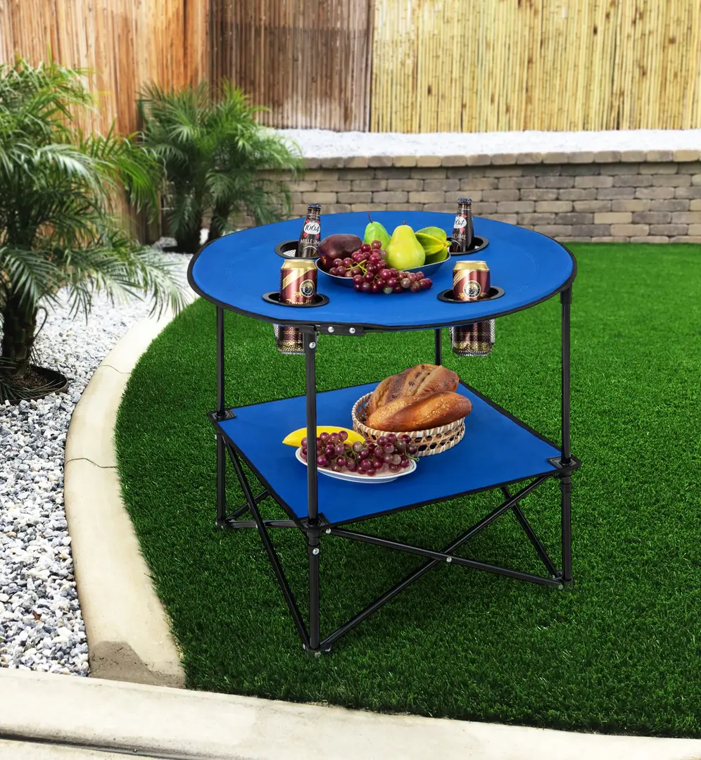 Masa plianta Costway NP11000BL (Blue/Black)