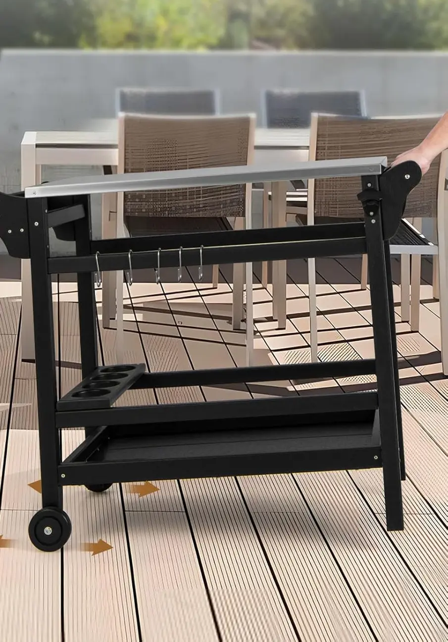 Carucior de servire Costway NP11555BK (Black)